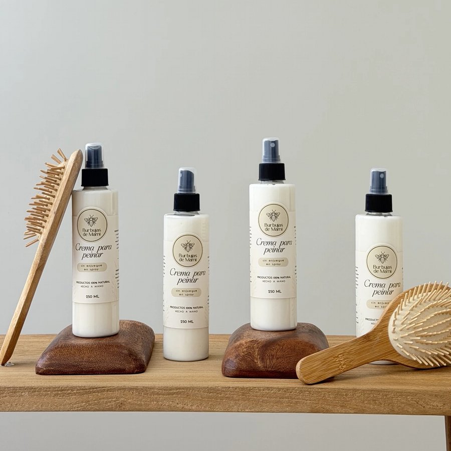 Crema para peinar sin enjuague en spray