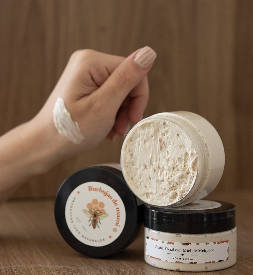 Crema facial de tallow con miel de melipona