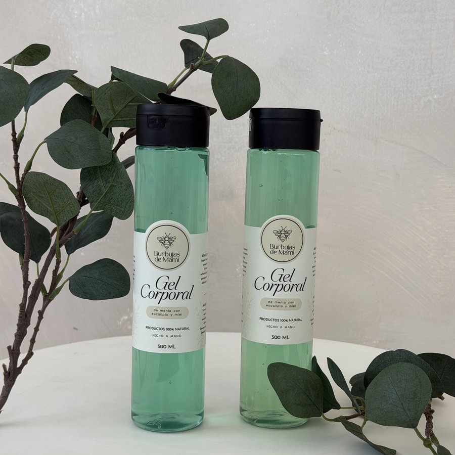 Gel corporal de menta, eucalipto y miel